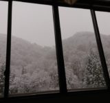 部屋から見える雪景色